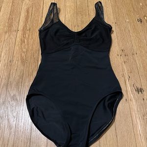 Barreto Dancewear handmade mesh overlay Tank Style Leotard, XS